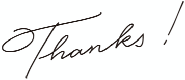 Thanks!